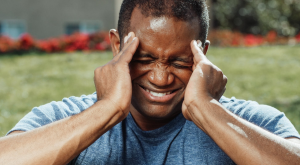 man with headache